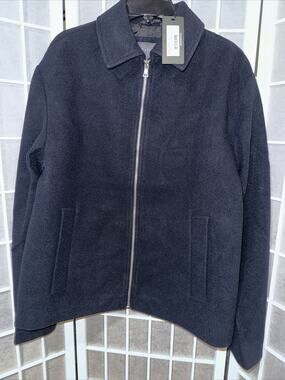 Slate & Stone Solid Full Zip Navy Jacket Large Brand New